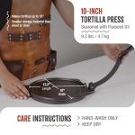 Victoria 10-Inch Cast Iron Tortilla Press