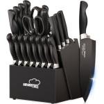 Amorston 21-Piece Kitchen Knife Set with Block