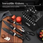 Amorston 21-Piece Kitchen Knife Set with Block