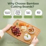 Bamboo Cutting Board with Juice Groove 15.4x11.7in