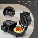 4-in-1 Mini Waffle Maker with Removable Plates