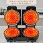 4-in-1 Mini Waffle Maker with Removable Plates