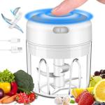 Electric Mini Garlic Chopper with Stainless Steel Blades