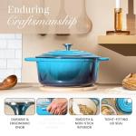 Light Blue 6.4 Quart Enamel Dutch Oven Pot