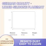 Set of 4 Heat Resistant Silicone Placemats