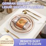 Set of 4 Heat Resistant Silicone Placemats