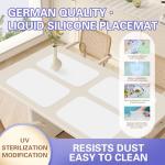 Set of 4 Heat Resistant Silicone Placemats