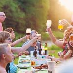 Fondue Pot Set with 4 Forks, Ceramic Warmer