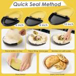 Large Tortilla Sealer and Crimper with Rolling Pin
