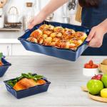 Peohud Ceramic Casserole Dishes with Handles - 3 Pack
