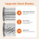 UHIYEE Rotary Parmesan Cheese Grater with Drums