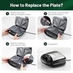 3-in-1 Electric Sandwich, Waffle, and Grill Maker