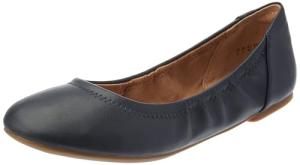 Navy Faux Leather Ballet Flat for Women