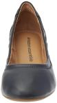 Navy Faux Leather Ballet Flat for Women