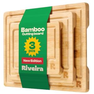 Bamboo Cutting Board Set - Durable & Versatile