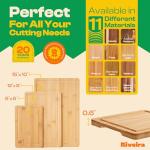 Bamboo Cutting Board Set - Durable & Versatile