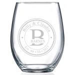 Custom Laser Engraved Stemless Wine Glasses