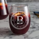Custom Laser Engraved Stemless Wine Glasses