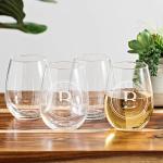 Custom Laser Engraved Stemless Wine Glasses