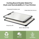 Extra Large Stainless Steel Cutting Board 16.9" x 11.8