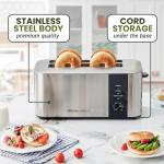 4-Slice Stainless Steel Toaster with Extra Wide Slots