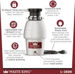 Waste King L-2600 Continuous Feed Garbage Disposal