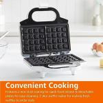 2-Slice White Waffle Maker with Non-Stick Coating