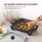 Elite Gourmet 6-Quart Electric Skillet, Dark Grey