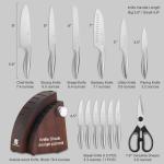 15-Piece Professional Kitchen Knife Set with Sharpener