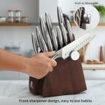 15-Piece Professional Kitchen Knife Set with Sharpener