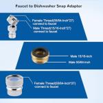 Hibbent Quick-Connect Dishwasher Faucet Adapters Set