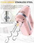 Z-DESDEMONA 300W Electric Hand Mixer – Pink
