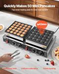 VEVOR 50PCS Mini Dutch Pancake Maker 1800W