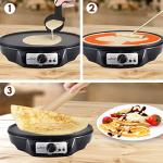 NutriChef 12-Inch Crepe Maker with Spatula