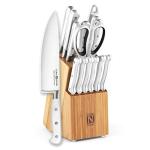 15-Piece Kitchen Knife Set with Bamboo Block