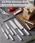 15-Piece Kitchen Knife Set with Bamboo Block