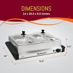 Elite Gourmet Dual Buffet Server with Temperature Control