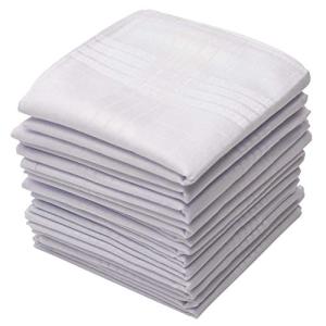 Perry Ellis 12 Pack White Satin Handkerchiefs