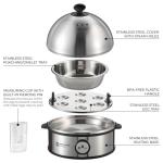 Annie & Mia Stainless Steel Electric Egg Cooker