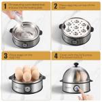 Annie & Mia Stainless Steel Electric Egg Cooker