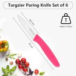 Colorful Stainless Steel Paring Knife Set of 6