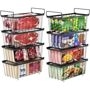 Stackable Freezer Organizer Bins - 8 Pack