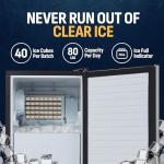 Newair 15" Clear Ice Maker with Self-Cleaning