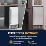 Newair 15" Clear Ice Maker with Self-Cleaning