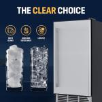 Newair 15" Clear Ice Maker with Self-Cleaning