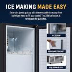 Newair 15" Clear Ice Maker with Self-Cleaning