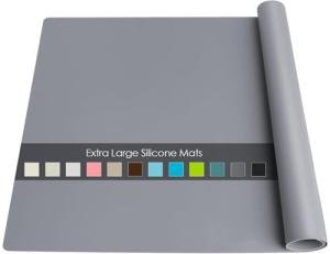 Extra Large Food-Grade Silicone Table Mat - Dark Gray