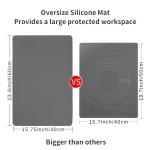 Extra Large Food-Grade Silicone Table Mat - Dark Gray