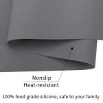 Extra Large Food-Grade Silicone Table Mat - Dark Gray