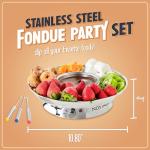 Nostalgia Electric Fondue Set with Forks and Tray